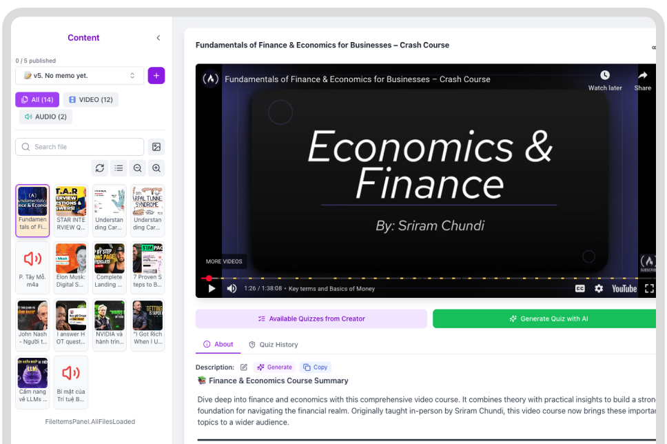 Online course example