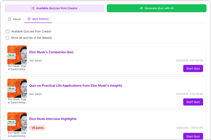 Receive instant feedback right after answering, with a correct/incorrect evaluation